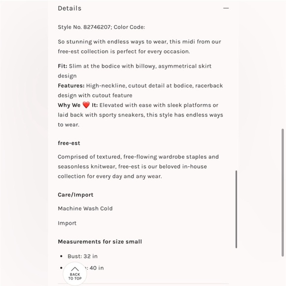 Free People Beach Bethany Midi Dress - NWOT - Picture 4 of 4